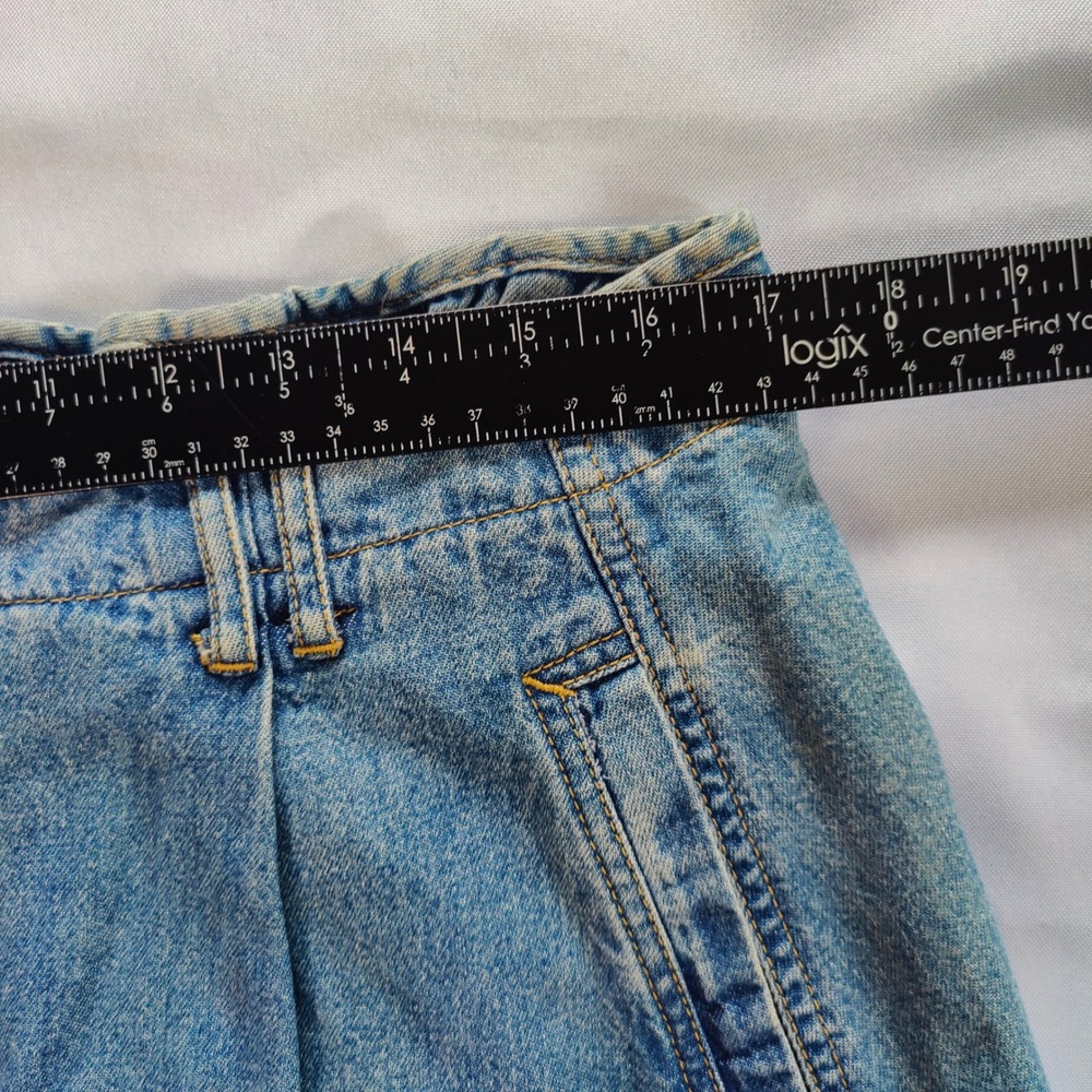VTG 90s Lizwear Denim Maxi Skirt Button Western Cottagecore Prairie Modest 12 - Picture 8 of 10